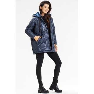 Ženska ohlapna mornarsko modra jakna