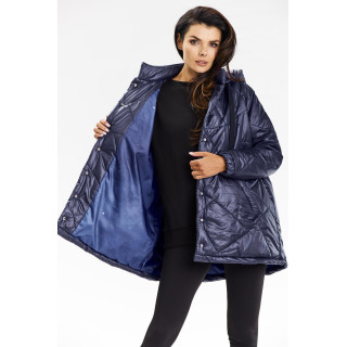 Ženska ohlapna mornarsko modra jakna