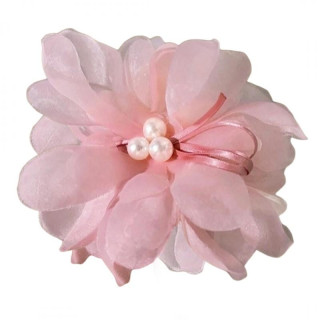 Roza sponka za lase zadaj