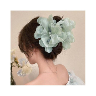 Modra sponka za lase zadaj