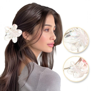 Dekorativna sponka za lase v beli barvi