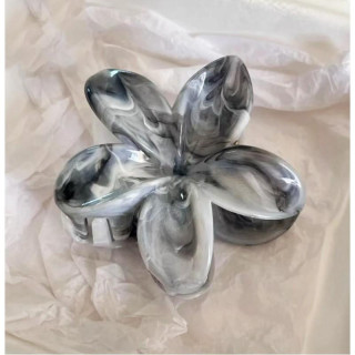 Zaponka z melanž motivom v sivi barvi