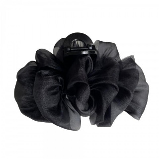 Črna sponka za lase s pentljo