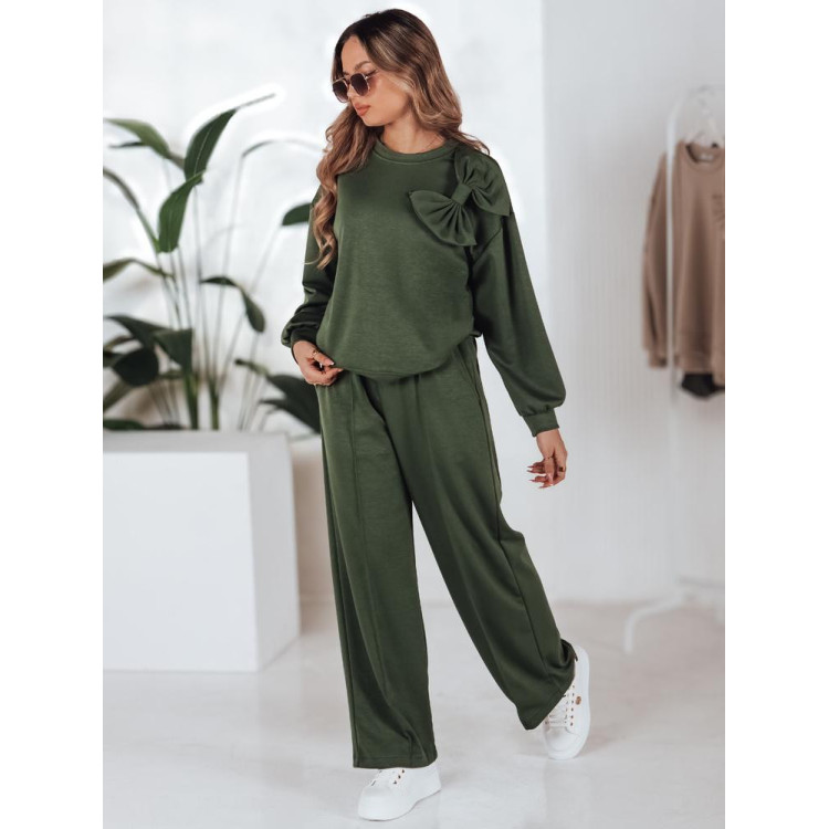 Ženski temno zelen oversized komplet AY1134