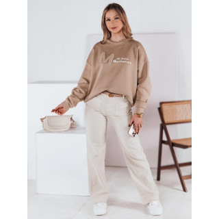 Coffee ženski pulover z vezenino BY1355