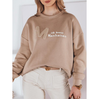 Coffee ženski pulover z vezenino BY1355