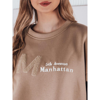 Coffee ženski pulover z vezenino BY1355