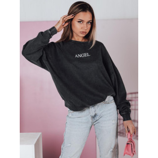 Temno siv ženski oversized pulover BY1347