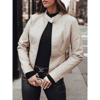 Bež ženska usnjena jakna