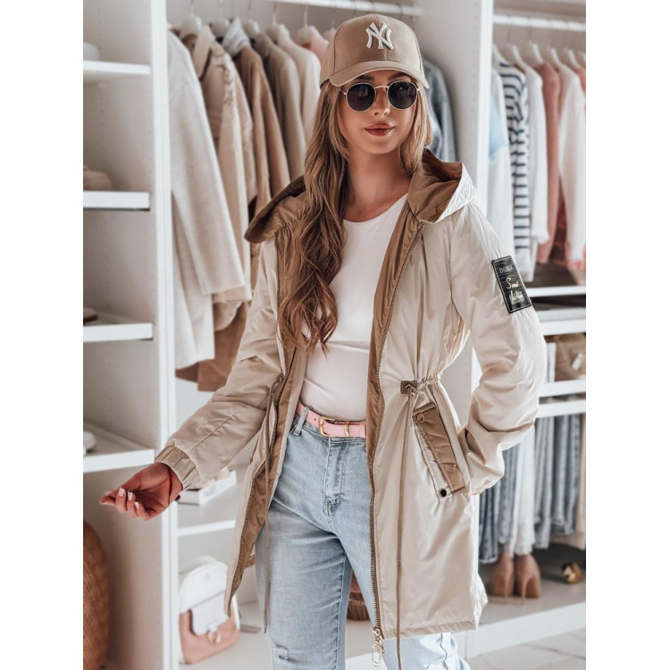 Ženska bež prehodna parka TY4811