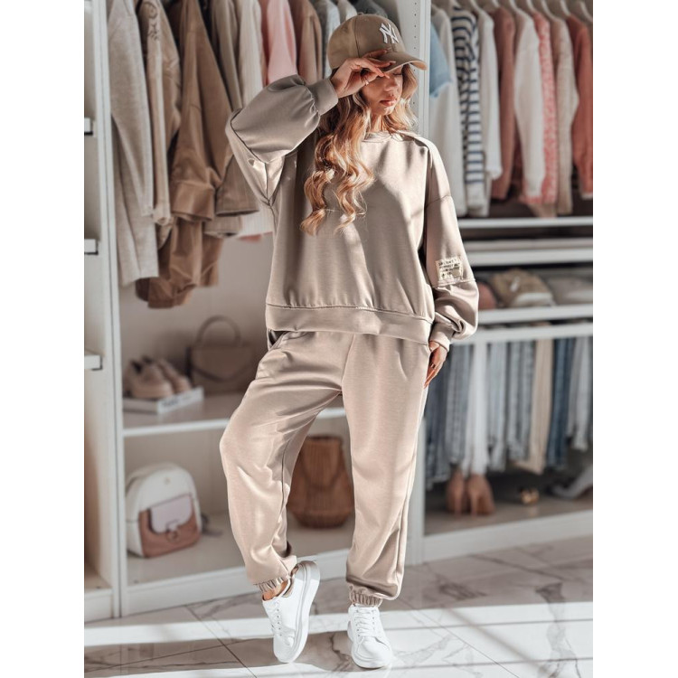 Bež ženski oversized komplet AY1130