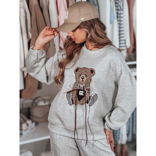 Svetlo siv ženski oversized komplet AY1125