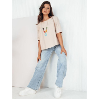 Bež ženska oversized bluza RY2505