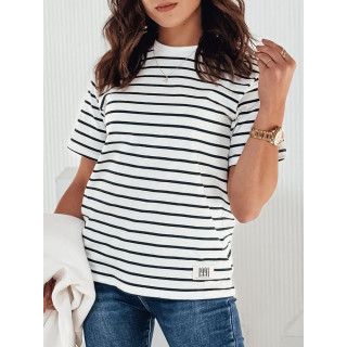 Modro-bela ženska majica s črtami RY2564