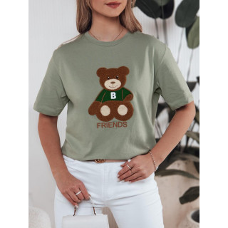 Ženska zelena majica s plišastim medvedkom RY2539