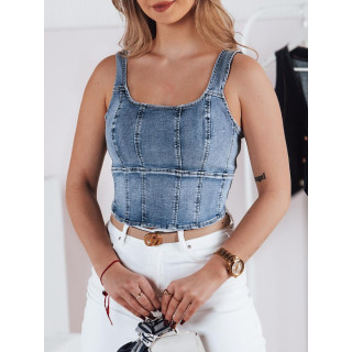 Ženska majica z naramnicami iz jeansa RY2727