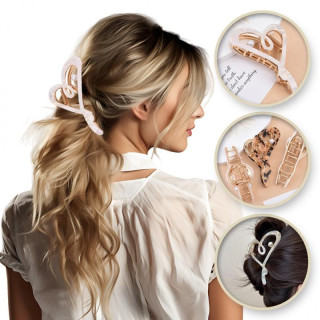 Bela sponka za lase v obliki srca