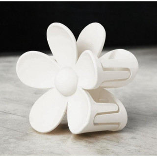 Bela sponka za lase v obliki rože