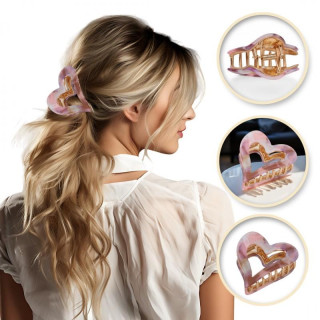 Krem sponka za lase v obliki srca