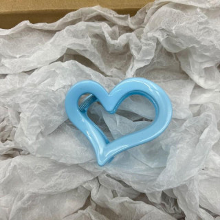 Modra sponka za lase v obliki srca