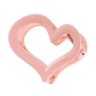 Roza sponka za lase v obliki srca