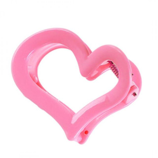 Roza sponka za lase v obliki srca