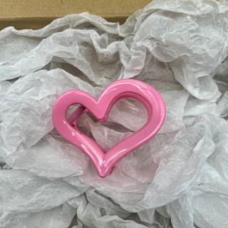 Roza sponka za lase v obliki srca