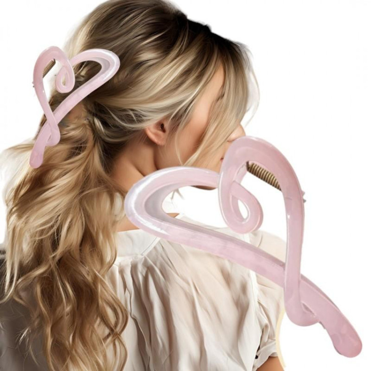 Okrasna roza sponka za lase