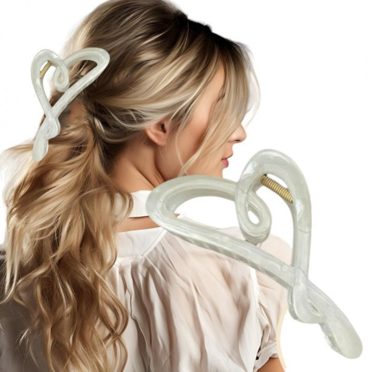 Okrasna bela sponka za lase