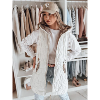 Ženski bel prešit telovnik TY4805