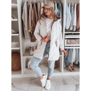 Ženski bel prešit telovnik TY4805