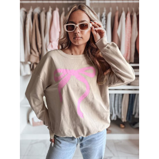 Cappuccino ženski pulover s potiskom pentlje BY1357