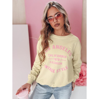 Ženska rumena oversized jopica s potiskom BY1366