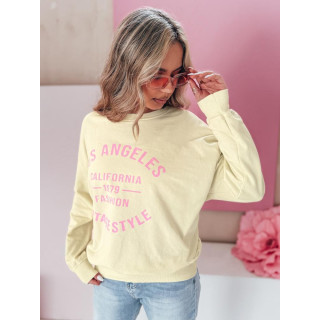 Ženska rumena oversized jopica s potiskom BY1366