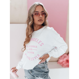 Bela ženska oversized jopica s potiskom BY1360