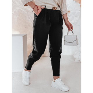 Črne ženske hlače s pasom UY2414