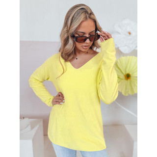 Dolg ženski pulover rumene barve MY2440