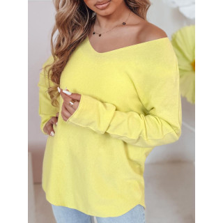 Dolg ženski pulover rumene barve MY2440