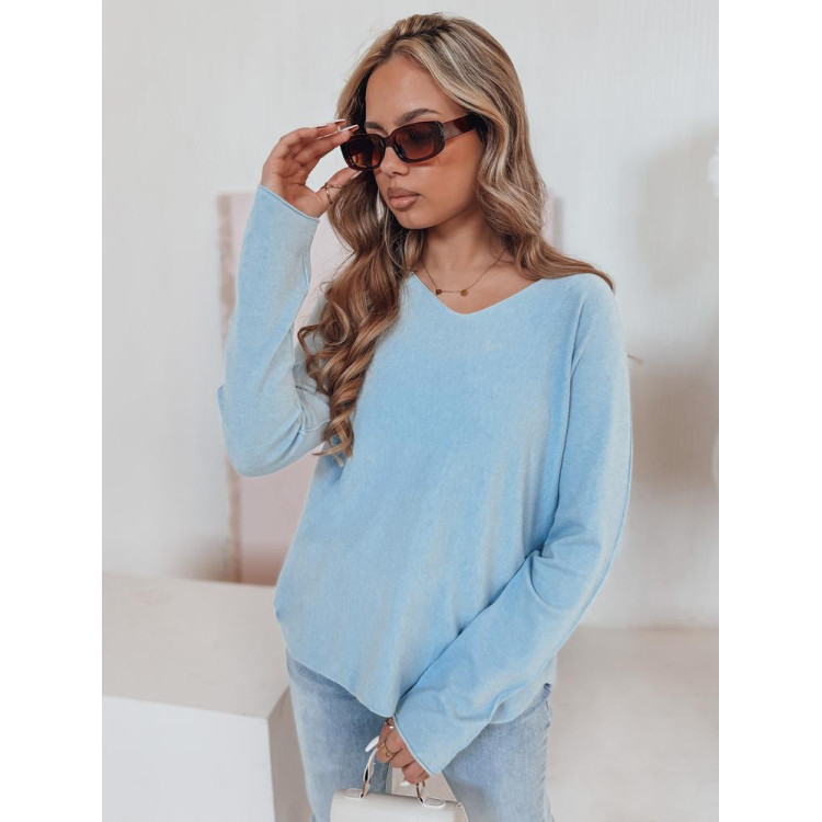 Ženski dolg moder pulover MY2442