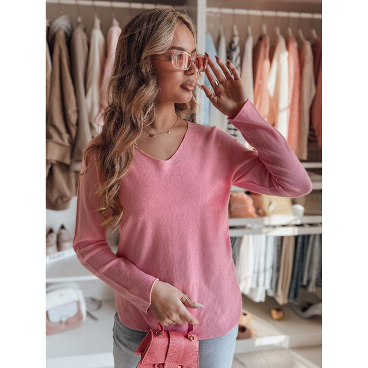 Dolg roza ženski pulover MY2444