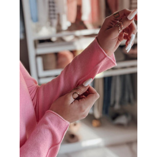 Dolg roza ženski pulover MY2444