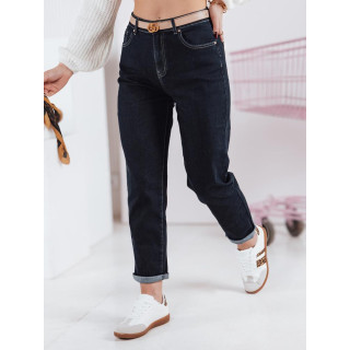 Mornarsko modre mamine kavbojke z visokim pasom UY2390