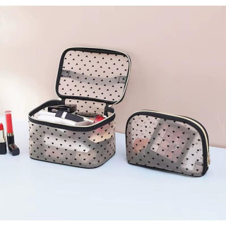 Prozorna kozmetična torbica s srčki