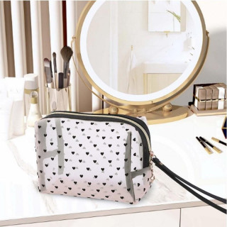 Kozmetična prozorna torbica s srčki