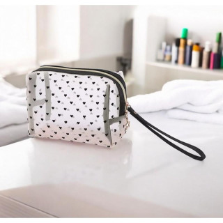 Kozmetična prozorna torbica s srčki