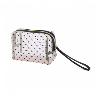 Kozmetična prozorna torbica s srčki
