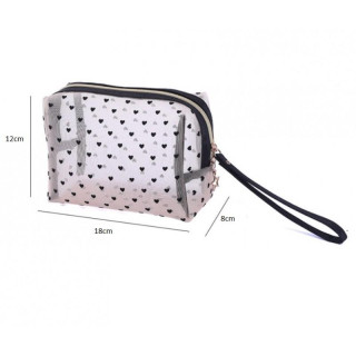 Kozmetična prozorna torbica s srčki
