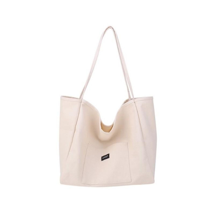 Velika torba iz blaga krem barve