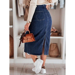 Žensko denim midi krilo z razporkom CY0486