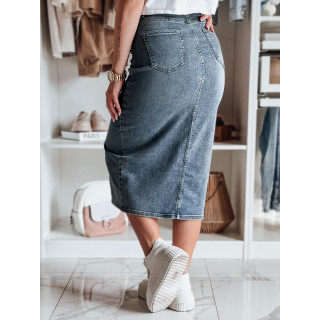 Svetlo modro jeans krilo z razporkom CY0484